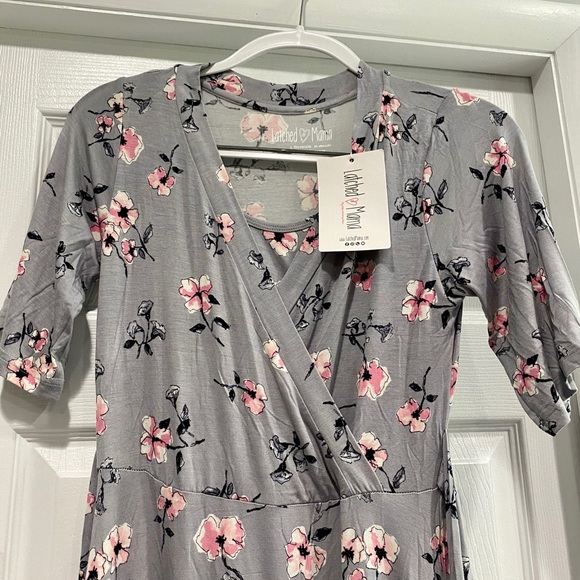 Latched Mama Midi Wrap Dress - Picture 2 of 4